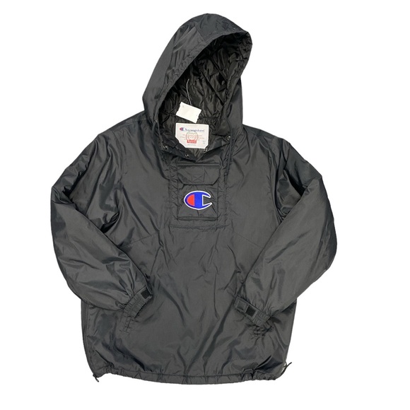 SUPREME X CHAMPION Men’s Black Parka Size Medium - Picture 1 of 8